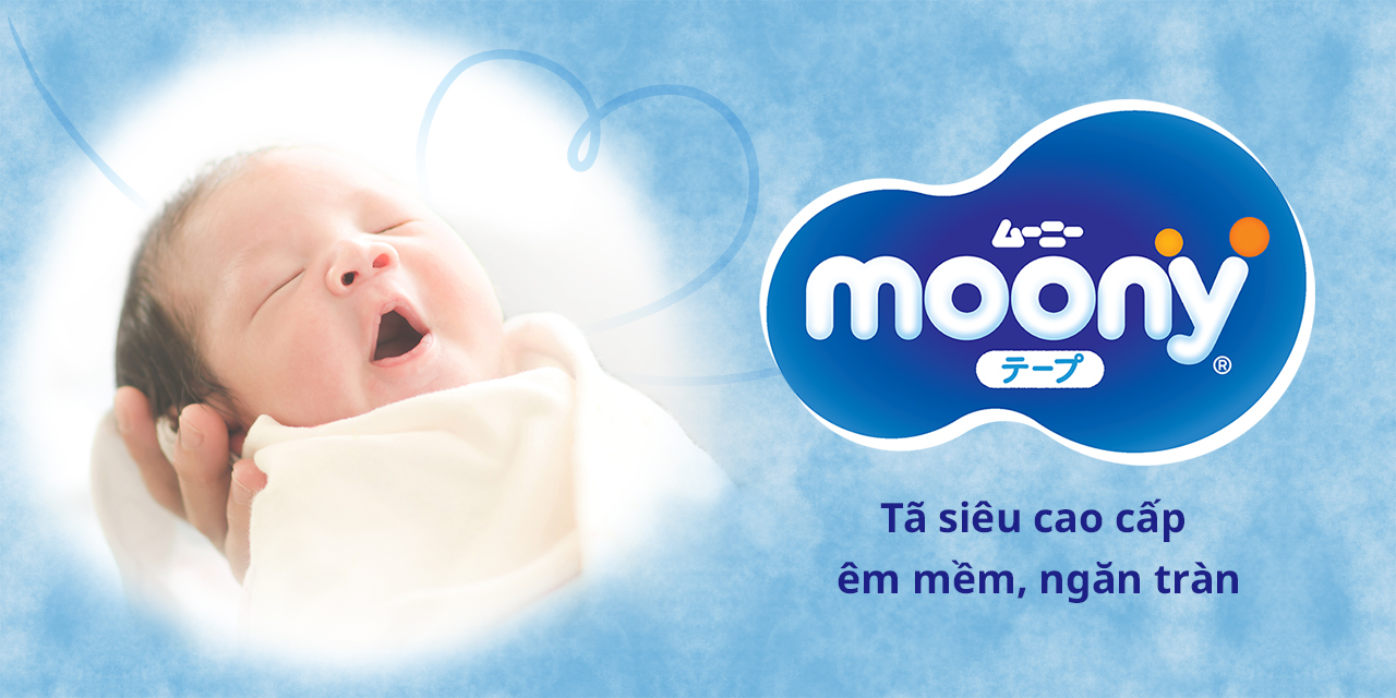 Moony Blue Tã dán Dành cho trẻ sinh non (<3kg)