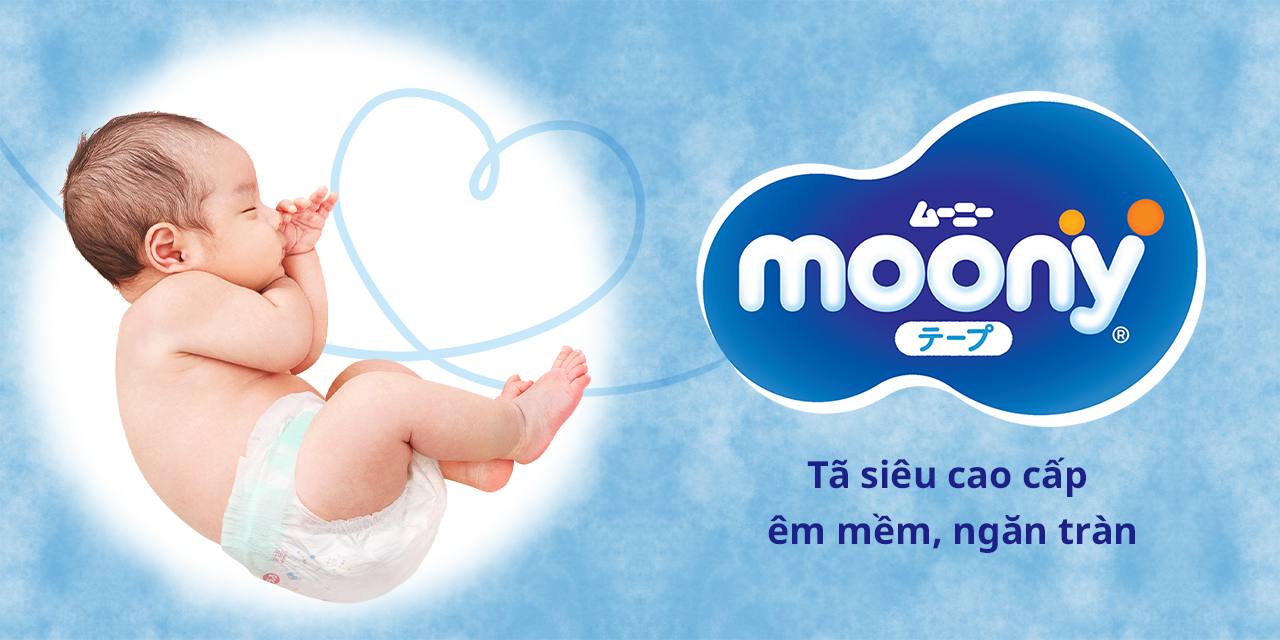 Moony Blue tã dán Cho trẻ sơ sinh (Từ sơ sinh đến 5kg)