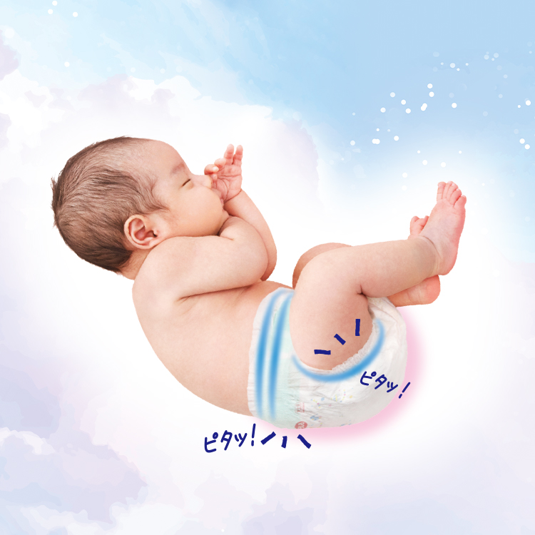 T&atilde; d&aacute;n Moony Blue &Ecirc;m mềm như Marshmallow, an t&acirc;m ngăn tr&agrave;n Sơ sinh (từ sơ sinh tới 5kg)