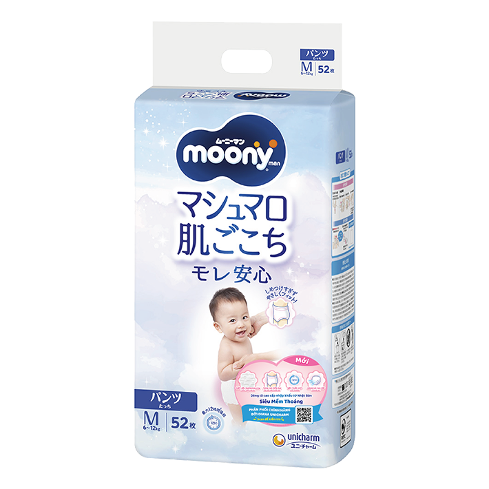 T&atilde; quần Moony Blue, &Ecirc;m mềm như Marshmallow, an t&acirc;m ngăn tr&agrave;n Cỡ M