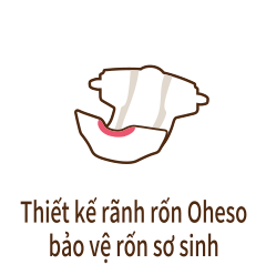Thiết kế r&atilde;nh rốn Oheso bảo vệ rốn sơ sinh