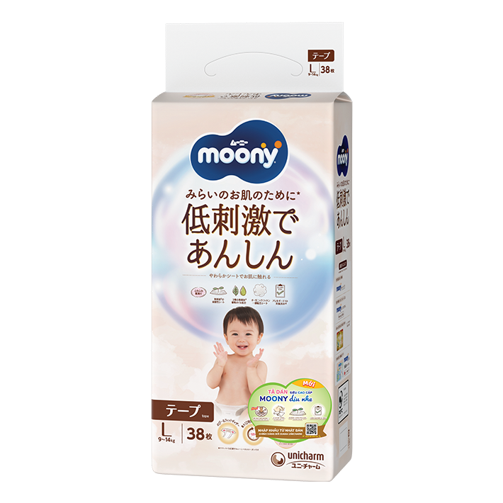 T&atilde; d&aacute;n Moony Dịu Nhẹ, Cỡ L